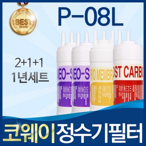 코웨이 P-08L 고품질 정수기 필터 호환 1년관리세트, 선택1_1년관리세트(2+1+1=4개), 1개