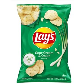 레이즈 Lay's 사워크림 앤 어니언 감자칩 4개x 219.7g Lay's Sou Ceam & Onion Flavoed Potato Chips 4ct, 4개