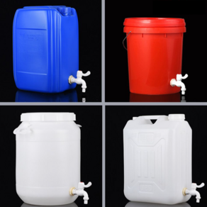 다용도 수도꼭지 말통 물통 기름통 밸브 양동이, 10L 화이트(클래식), 1개