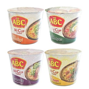 인도네시아 ABC 미 컵라면 60g 4종 / Mi HALAL CUP 할랄푸드