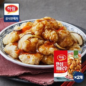 [냉동] 하림 치킨 안심통살 꿔바로우 450g(안심꿔바로우 300g+소스 150g) 2개