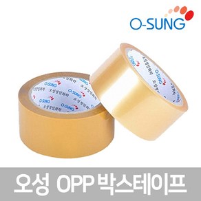 오성 OPP박스테이프 투명 황색 (1박스 50개) 강력접착테이프, 오성 박스테이프(40Mx50개)황색, 1박스