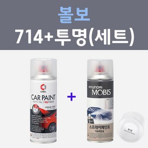 볼보 714 오스뮴그레이 주문컬러 스프레이 + 모투명마감용스프레이 자동차 카 페인트 200ml, 1개