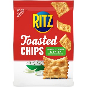 RITZ Toasted Chips Sou Ceam and Onion Cackes 8.1 oz RITZ 토스트 칩 사워 크림 및 양파 크래커 8.1온스, 1개