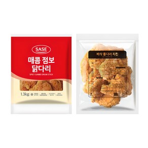 사세 바삭 통다리 치킨 1.3kg + 매콤 점보 닭다리 1.3kg, 2개