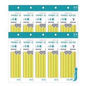 송월 뉴 다이아 등밀이 양면 노랑 x 10개, 1개, 옐로우, 1개입