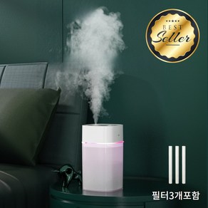 [저소음] 로미크 미니 가습기 초음파 사무실 차량용, YH-1 (필터 3개 구성)