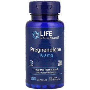 라이프익스텐션 프레그네놀론 Pegnenolone 코르티솔 100mg 100캡슐, 1개, 100정