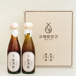 고래방앗간 정1호 참기름 들기름 설날 선물세트 300ml 통참깨 저온착유 행사 결혼답례품, 참기름300ml+참기름300ml, 1개