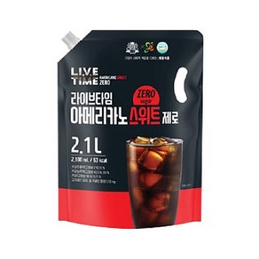 라이브타임 아메리카노 스위트제로 2100ml, 2.1L, 6개