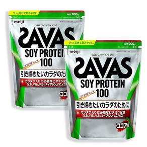 Rusion 2봉 세트 메이지 자바스 SAVAS 소이프로틴 100 코코아 맛 900g, 2개