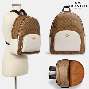 코치 라지 코트 시그니처 백팩 6495 Court Backpack In Signature Canvas