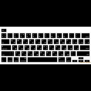 MacBook Po 용 13 인치 M2 M1 A2338 A2289 A2251 16 A2141 키보드 커버 스킨, [04] US Russian black, 1개