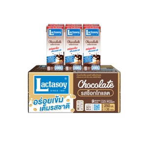태국 락타소이 소이밀크 초코맛 Lactasoy soymilk Chocolate 두유, 250ml, 36개