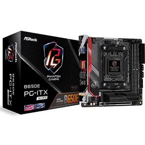 ASRock 마더보드 B650E PG-ITX WiFi AMD Ryzen 7000 시리즈 CPU 대응 (Soket AM5) B650 Mini-ITX 마더보드 [국내 정규 대리점품]