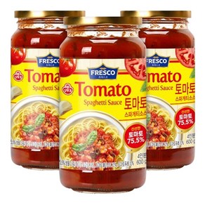 오뚜기프레스코 토마토 스파게티소스, 600g, 3개