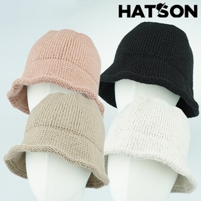 [햇츠온]H1-4303 HatsON 브랜드 여성 여자 겨울 울 니트 털 벙거지 방한 모자 보닛 버킷햇 AA