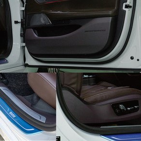 콘보이 BMW 7시리즈 G11 730d 740d 튜닝 도어커버 인조가죽 차량 실내스크래치방지커버 몰딩 BMW730d BMW740d, BMW 7시리즈 G11(후기형), 가죽시트컨트롤커버, 블랙
