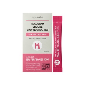 [본사직영] 리얼그램 미국산 콜린 미오이노시톨 고함량 4000mg, 1개, 150g