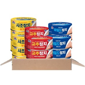 사조 살코기참치 100g x 6개 + 고추참치 100g x 6개 + 마일드참치 100g x 6개, 1세트