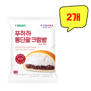 푸하하 통단팥 크림빵, 2개, 125g