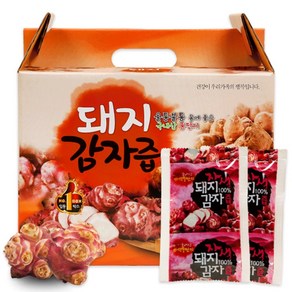 국산 자색 돼지감자즙 1박스 100ml x 60포 국내산 100% 무첨가 건강 선물 이눌린 천연 인슐린, 6L