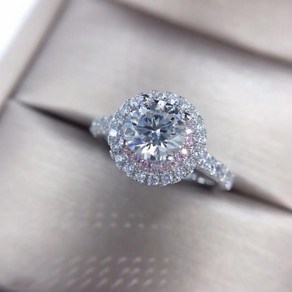 100 리얼 18k 골드 링 여성용 천연 aaa moissanite jewely anillos de bizuteia 텐션 세팅 미니 다이아몬드 링