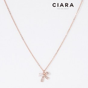 CIARA 14K Saviano 샤이닝 리본벨 목걸이(GoldPlated)