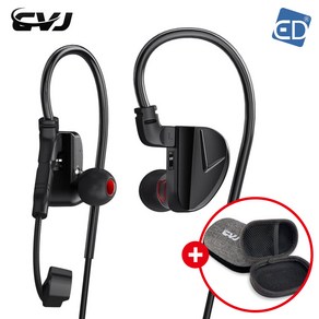 CVJ 어쌔신 정식수입정품 Assassin 블랙 인이어 이어폰 게임 HIFI 마이크 IEM 헤드폰 +파우치/ED, CVJ 어쌔신(블랙)