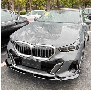 BMW 5시리즈 G60 튜닝 카본 댐 그릴 커버 G68 디퓨저 립 스플리터 포지드, 상세페이지 참고, 2.18-20모델5시리즈센터그리드밝은검정색