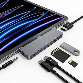 멀티 포트 USB C 도킹 스테이션 허브 4K HDMI 호환 PD 고속 충전기 어댑터 Macbook Ai Po 노트북 액세서리, 701D