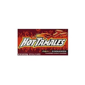 Hot Tamales Fiece Cinnamon Flavoed Chewy Candies (Pack of 4) 5 핫 타말레스 피어스 시나몬 풍미 쫄깃한 캔디(4팩) 5온스 상, 141g, 4개