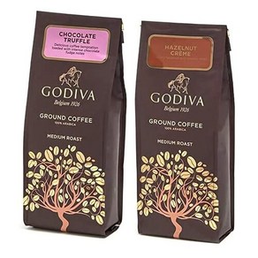 Godiva 고디바 그라운드 커피 초콜릿 트러플 헤이즐넛 크림 284g x 2팩 미디엄 로스트, 2개