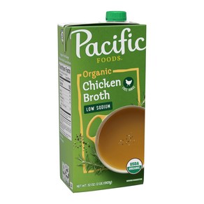 Pacific Foods Low Sodium Oganic Fee Range Chicken Both 32 oz Caton, 1개, 946ml