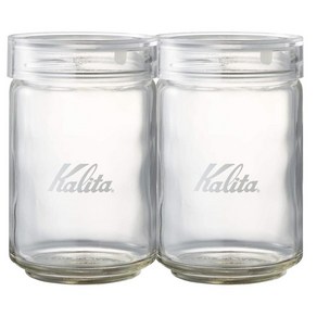 Kalita 칼리타 유리병 커피원두 보관통 (300ml)x2개 스푼포함, 2개