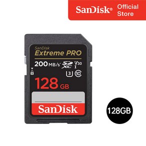 샌디스크 에스티원테크 공식인증 제품 SD메모리카드 SDHC Exteme Po 익스트림 프로 UHS-I SDXXD, 1개, 128GB