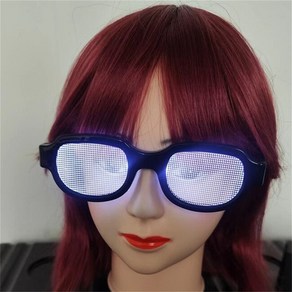 LED 기술 발광 안경 코난 재미있는 개성 퍼포먼스 코스프레 소품 KTV 바 파티 장식 선물, [01] 만화 피규어, [02] ABI615, 1개
