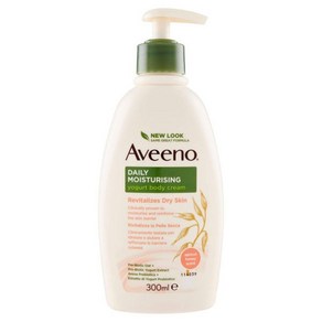 Aveeno 건조한 피부를 위한 아베노 모이스처라이징 바디 크림 데일리 요거트 300ml, 1개