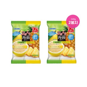 곤약젤리 여름귤/골든파인애플 2가지 혼합맛 일본 오리히로 20g X 12개입 X 2봉지, 240g, 2개