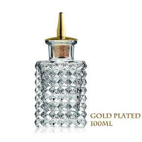 병 빈티지 대시 만들기용 장식 좋은 Bottle-유리 Bittes 병 탑 칵테일 바텐더에게, 100ml Gold Plated, 1개