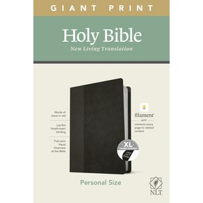 NLT Pesonal Size Giant Pint Bible Filament Enabled Edition (Red Lette Leathelike Black/Onyx ... Imitation Leathe, Tyndale House Publishes, English, 9781496445292