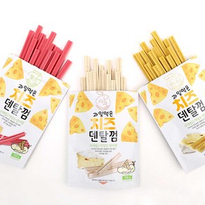 포켄스 강아지 과일먹은 치즈덴탈껌 100g x 3종, 사과, 딸기, 바나나, 1세트