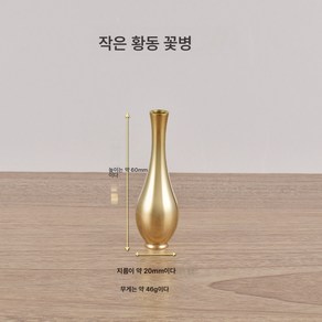 황동 미니 꽃병 소품 테이블 구리 꽃병 장식 앤티크 화기 금속 거실 꽃꽂이 아이디어 소품, 트럼펫 꽃병(동원색)