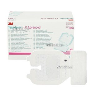 3M 테가덤 IV 1683 드레싱밴드 100매 6.5x7cm IV카테터 고정드레싱, 없음