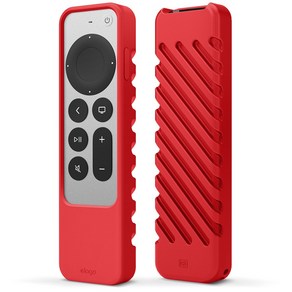 엘라고 R3 2021 애플티비4K 리모컨 케이스 실리콘, 레드, 1개