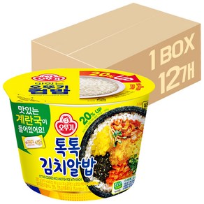 오뚜기 맛있는 컵밥 톡톡김치알밥, 222g, 12개