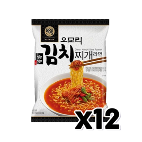 오모리 김치찌개라면 봉지면 160g x 12개