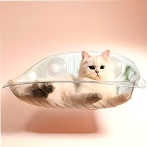 고양이 창문 해먹 윈도우 캣타워, 1개, 투명
