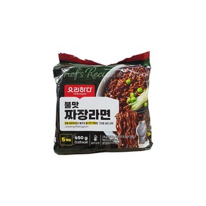 요리하다 불맛 짜장라면 130g, 5개