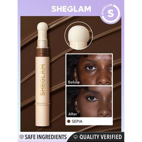 쉬글램 sheglam 리퀴드 컨실러 컴플렉션 부스트 세피아 스펀지, 1개